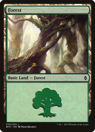 Forest (270) [Battle for Zendikar] | Exor Games Bridgewater