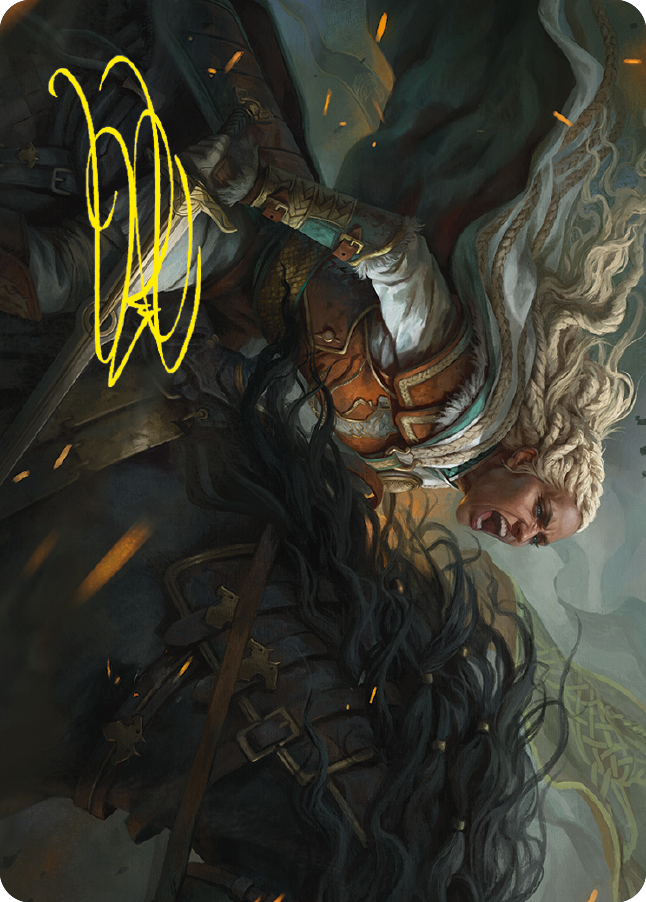 Eowyn, Fearless Knight Art Card (Gold-Stamped Signature) [The Lord of the Rings: Tales of Middle-earth Art Series] | Exor Games Bridgewater