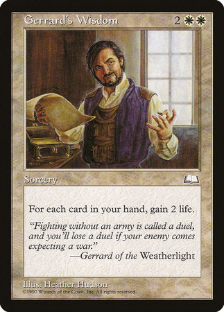 Gerrard's Wisdom [Weatherlight] | Exor Games Bridgewater