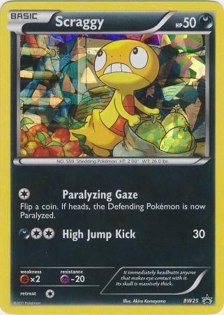 Scraggy (BW25) (Cracked Ice Holo) [Black & White: Black Star Promos] | Exor Games Bridgewater
