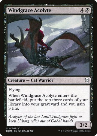 Windgrace Acolyte [Dominaria] | Exor Games Bridgewater