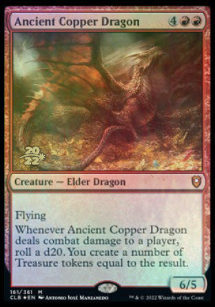 Ancient Copper Dragon [Commander Legends: Battle for Baldur's Gate Prerelease Promos] | Exor Games Bridgewater