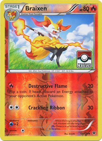 Braixen (12/124) (League Promo) [XY: Fates Collide] | Exor Games Bridgewater