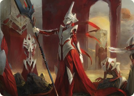 Porcelain Zealot Art Card [Phyrexia: All Will Be One Art Series] | Exor Games Bridgewater