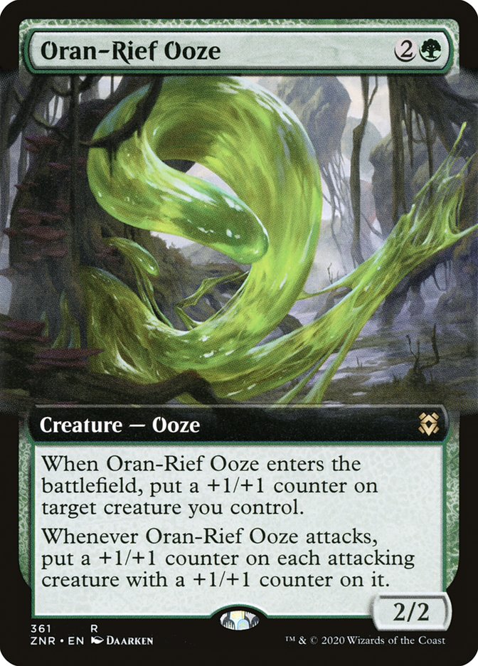 Oran-Rief Ooze (Extended Art) [Zendikar Rising] | Exor Games Bridgewater