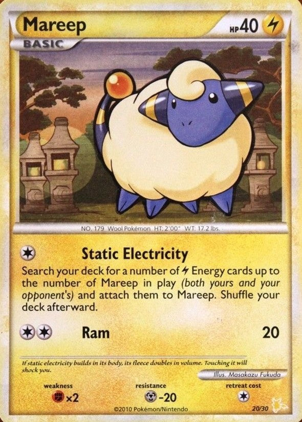 Mareep (20/30) [HeartGold & SoulSilver: Trainer Kit - Raichu] | Exor Games Bridgewater