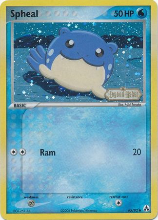 Spheal (65/92) (Stamped) [EX: Legend Maker] | Exor Games Bridgewater