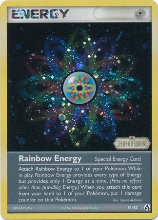 Rainbow Energy (81/92) (Stamped) [EX: Legend Maker] | Exor Games Bridgewater