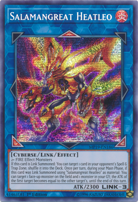 Salamangreat Heatleo [MP19-EN186] Prismatic Secret Rare | Exor Games Bridgewater