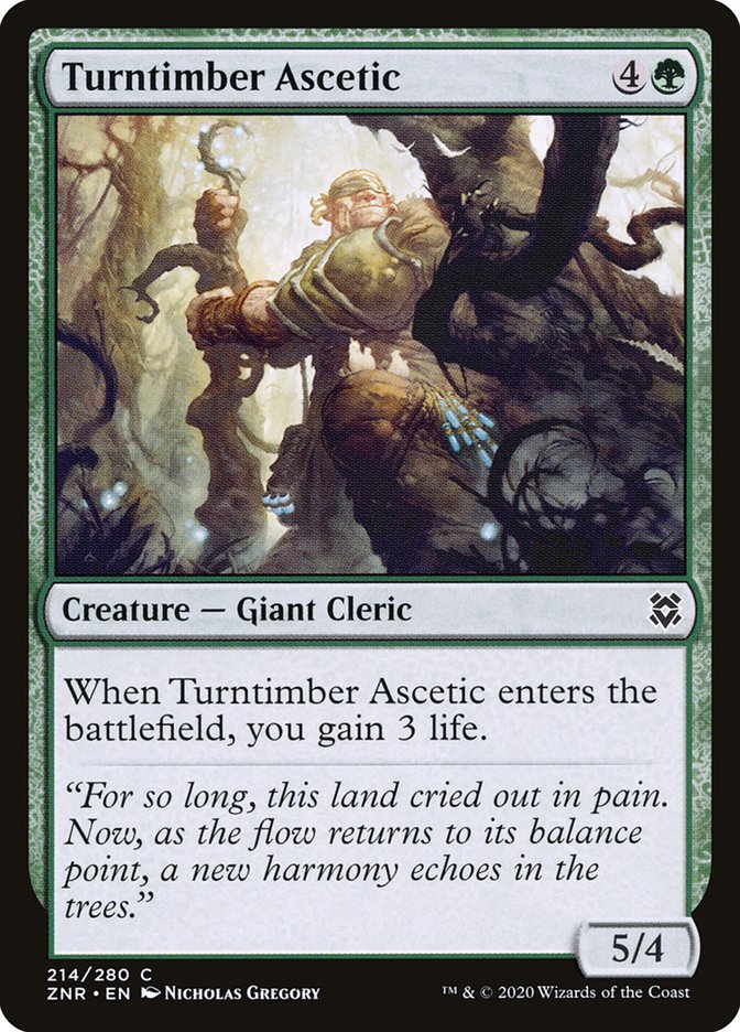 Turntimber Ascetic [Zendikar Rising] | Exor Games Bridgewater