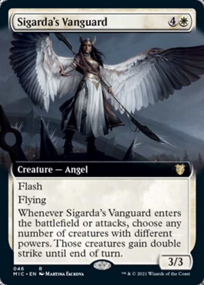 Sigarda's Vanguard (Extended) [Innistrad: Midnight Hunt Commander] | Exor Games Bridgewater