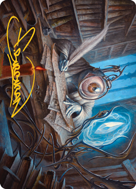 Unblinking Observer Art Card (Gold-Stamped Signature) [Innistrad: Midnight Hunt Art Series] | Exor Games Bridgewater