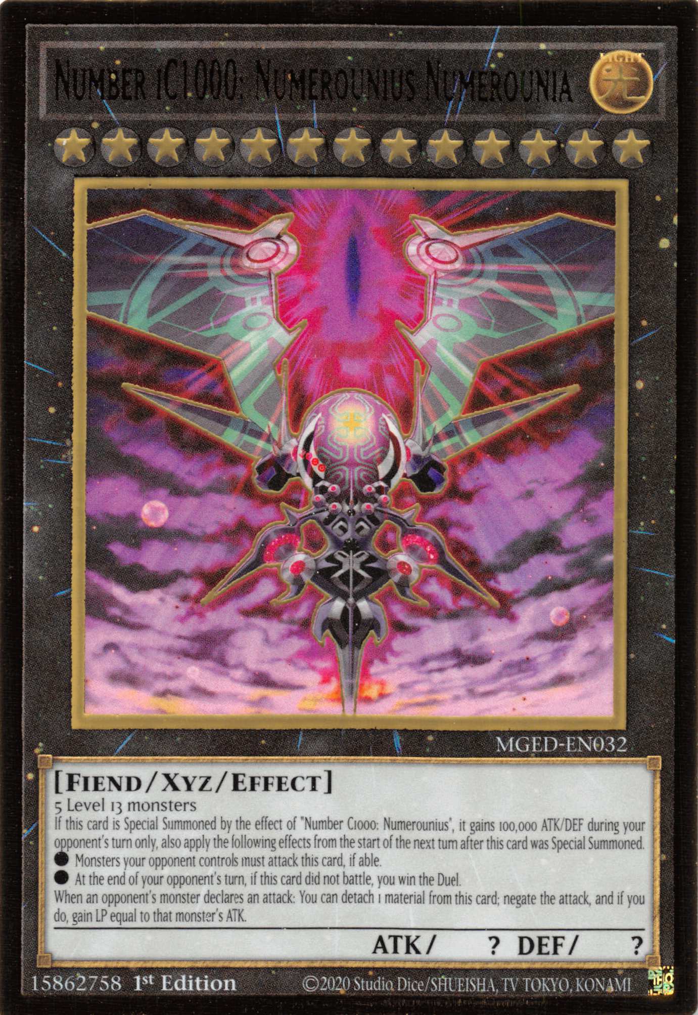 Number iC1000: Numerounius Numerounia [MGED-EN032] Gold Rare | Exor Games Bridgewater