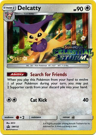 Delcatty (SM132) (Staff Prerelease Promo) [Sun & Moon: Black Star Promos] | Exor Games Bridgewater
