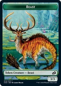 Beast // Human Soldier (003) Double-sided Token [Ikoria: Lair of Behemoths Tokens] | Exor Games Bridgewater