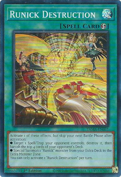 Runick Destruction [TAMA-EN031] Super Rare | Exor Games Bridgewater