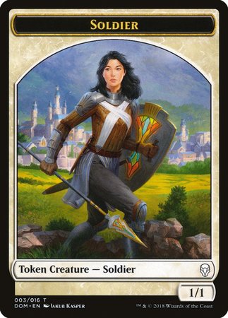 Soldier Token [Dominaria Tokens] | Exor Games Bridgewater