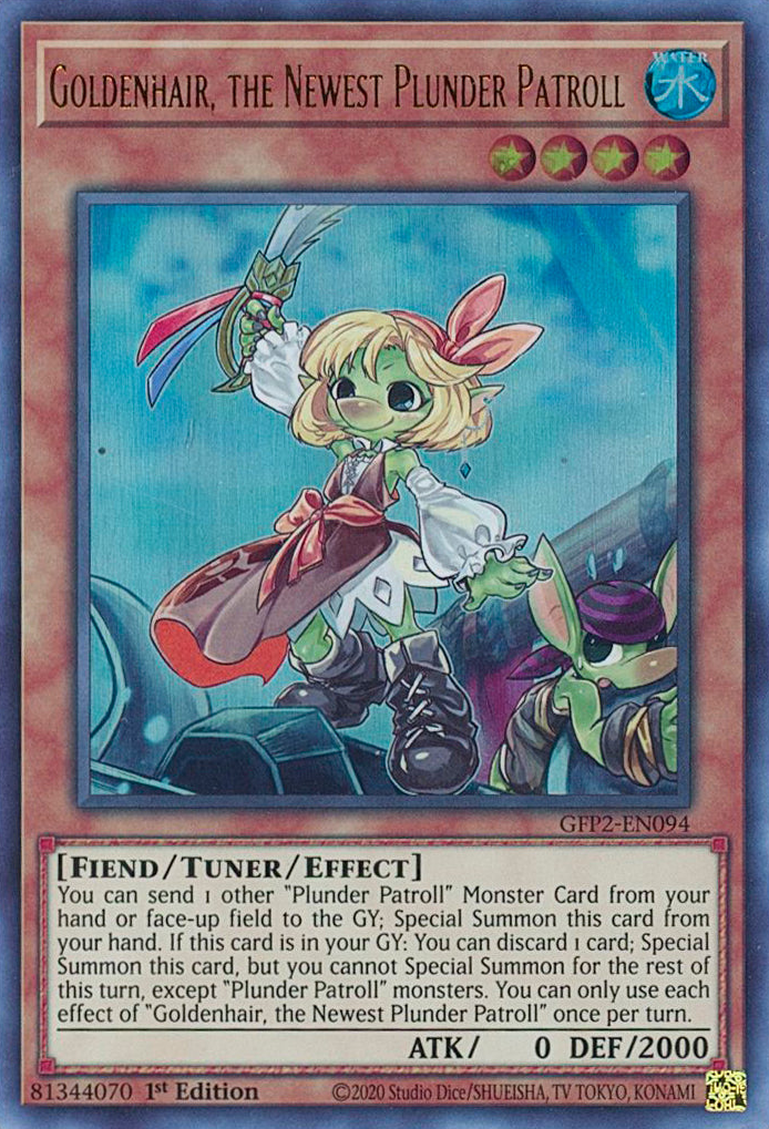 Goldenhair, the Newest Plunder Patroll [GFP2-EN094] Ultra Rare | Exor Games Bridgewater