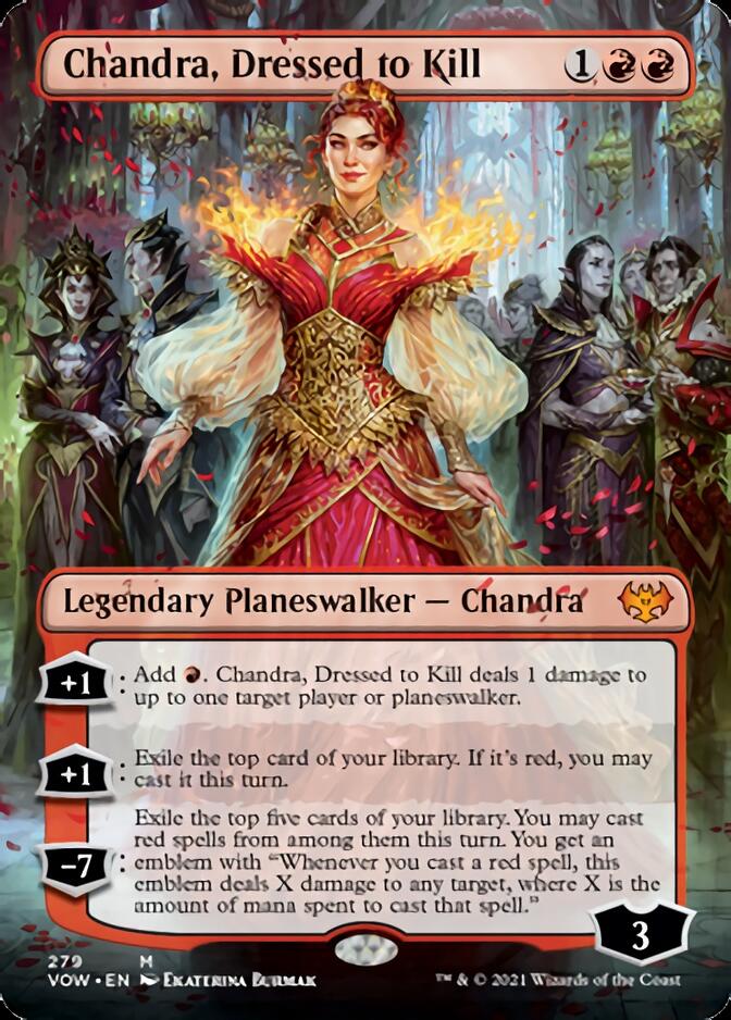 Chandra, Dressed to Kill (Borderless) [Innistrad: Crimson Vow] | Exor Games Bridgewater