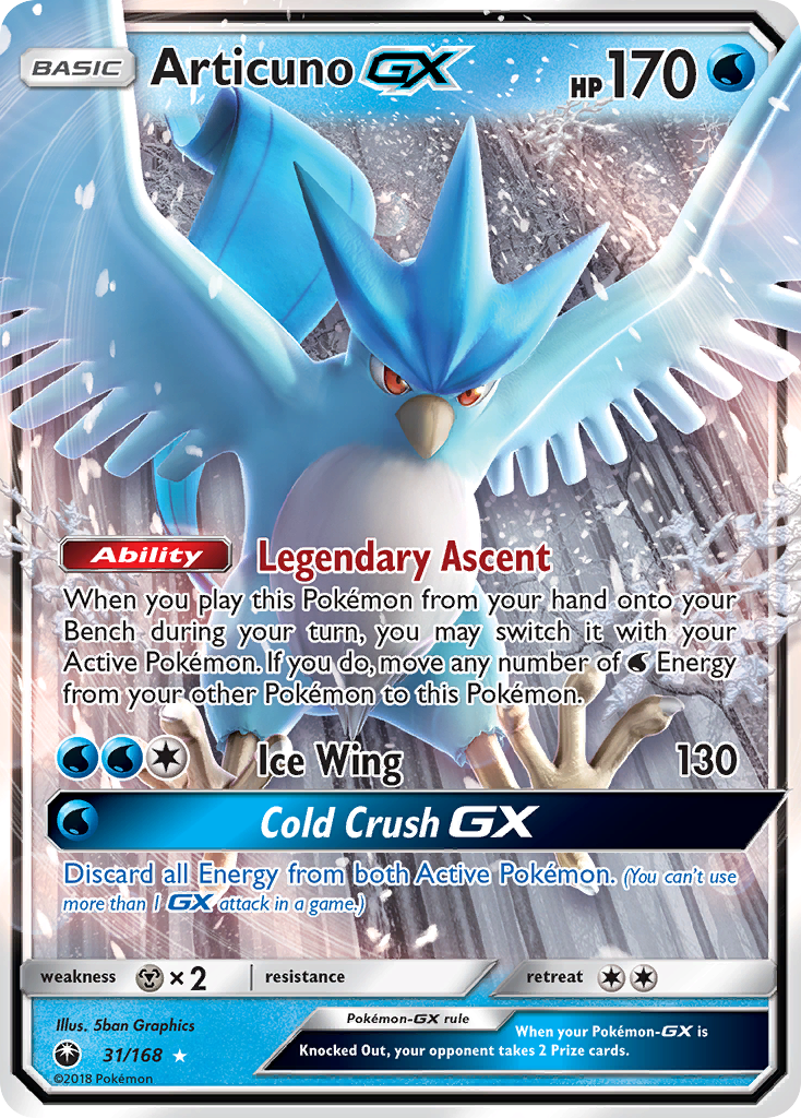 Articuno GX (31/168) [Sun & Moon: Celestial Storm] | Exor Games Bridgewater