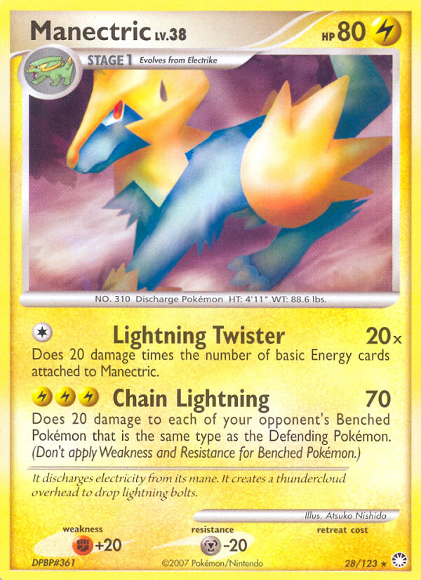 Manectric (28/123) [Diamond & Pearl: Mysterious Treasures] | Exor Games Bridgewater