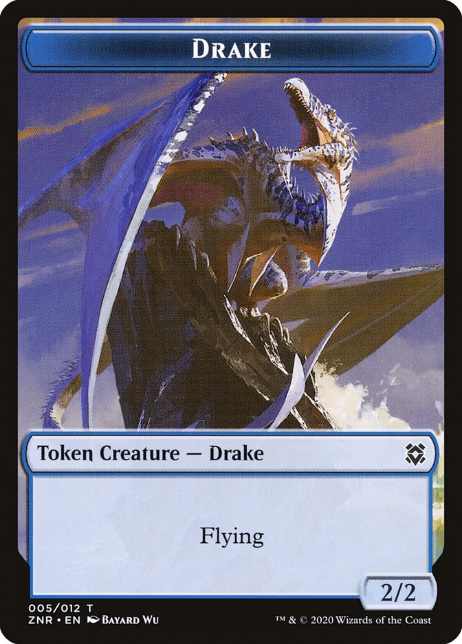 Drake Token [Zendikar Rising] | Exor Games Bridgewater