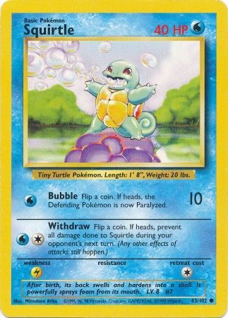 Squirtle (63/102) [Base Set Unlimited] | Exor Games Bridgewater