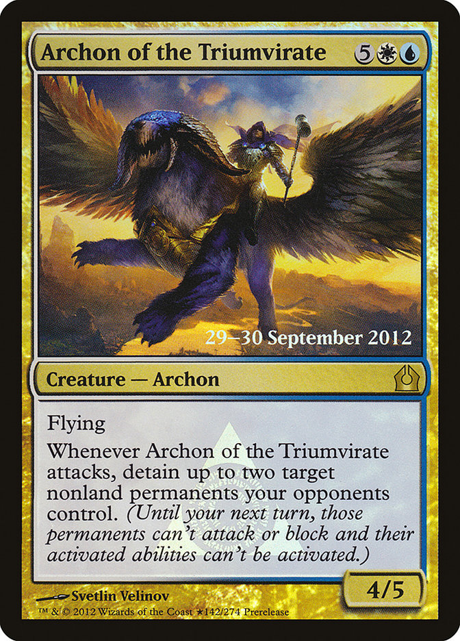 Archon of the Triumvirate [Return to Ravnica Prerelease Promos] | Exor Games Bridgewater