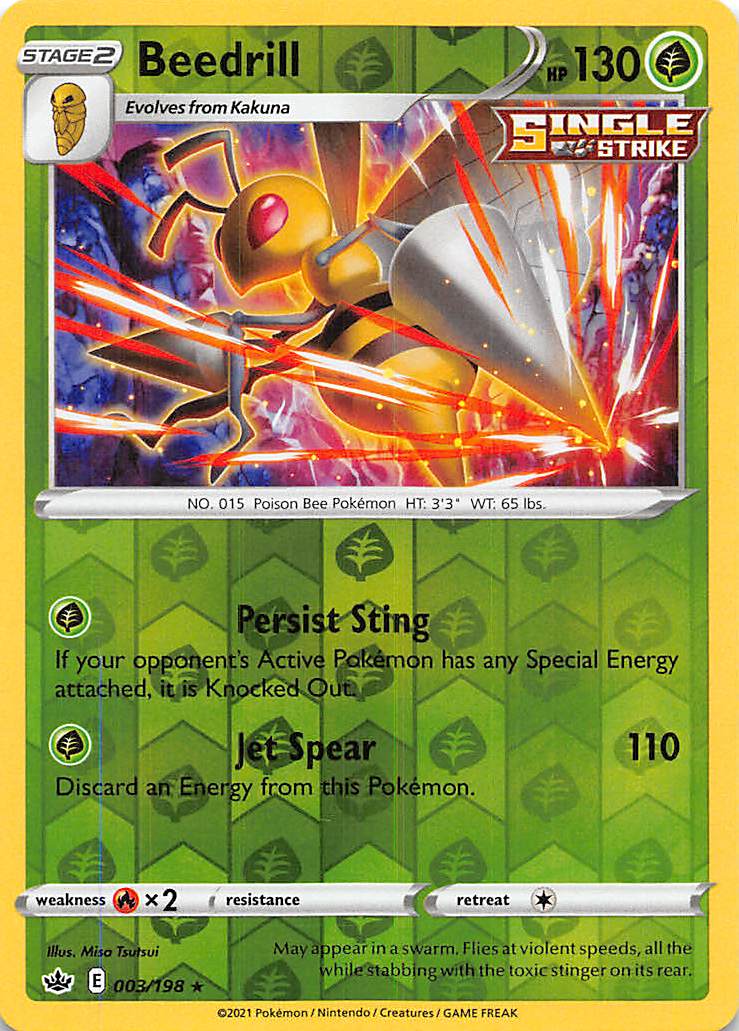 Beedrill (003/198) [Sword & Shield: Chilling Reign] | Exor Games Bridgewater