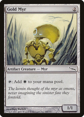 Gold Myr [Mirrodin] | Exor Games Bridgewater