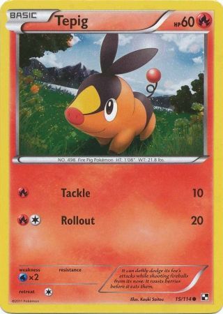 Tepig (15/114) (Cosmos Holo) [Black & White: Base Set] | Exor Games Bridgewater