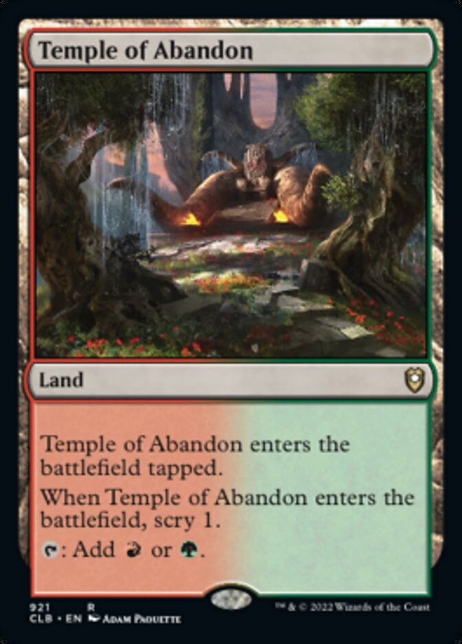 Temple of Abandon [Commander Legends: Battle for Baldur's Gate] | Exor Games Bridgewater