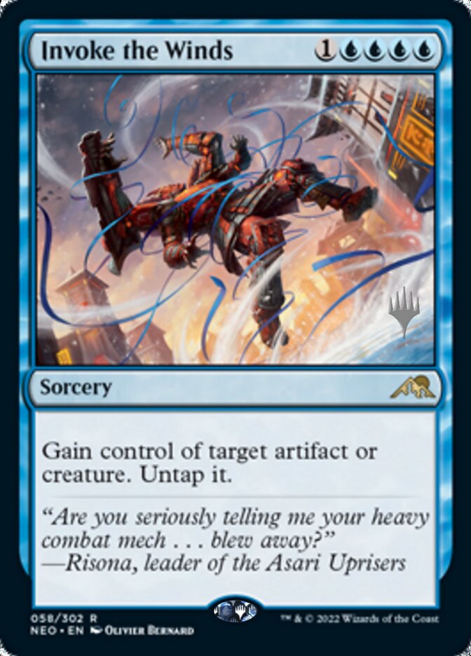 Invoke the Winds (Promo Pack) [Kamigawa: Neon Dynasty Promos] | Exor Games Bridgewater