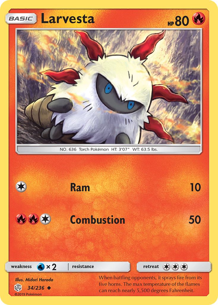 Larvesta (34/236) [Sun & Moon: Cosmic Eclipse] | Exor Games Bridgewater