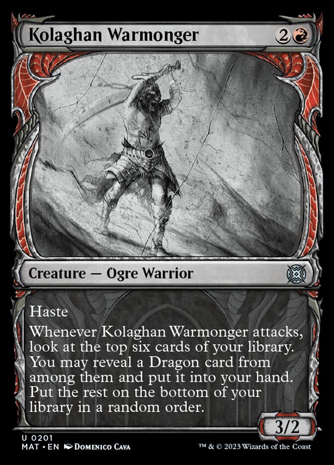 Kolaghan Warmonger (Showcase Halo Foil) [March of the Machine: The Aftermath] | Exor Games Bridgewater