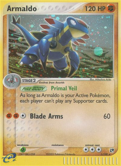 Armaldo (1/100) [EX: Sandstorm] | Exor Games Bridgewater