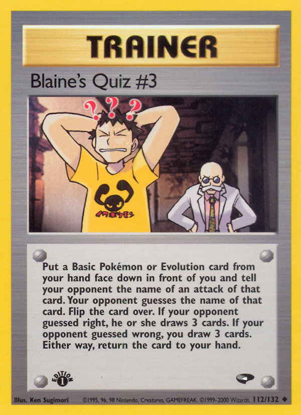 Blaine's Quiz #3 (112/132) [Gym Challenge 1st Edition] | Exor Games Bridgewater