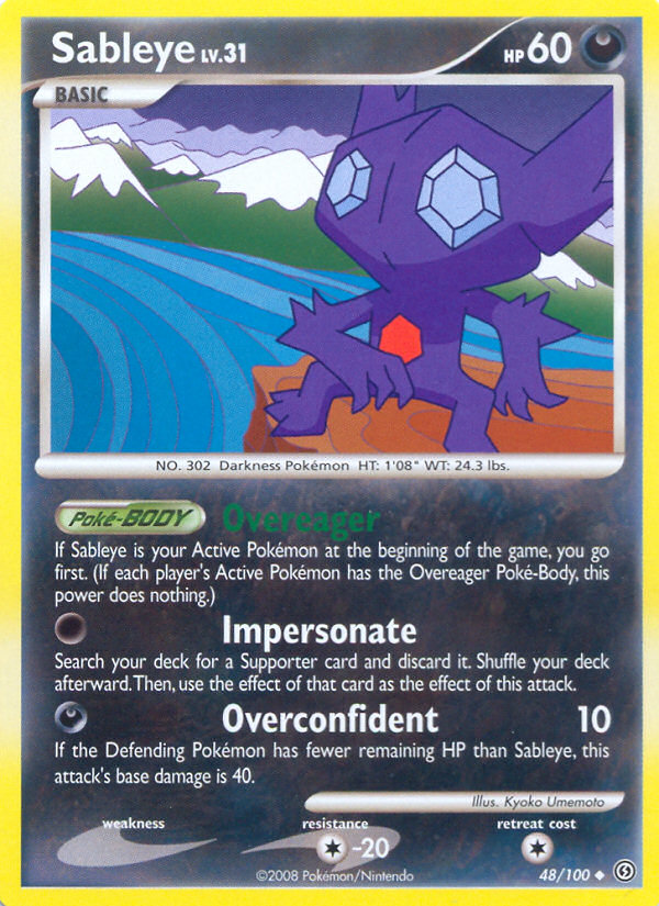 Sableye (48/100) [Diamond & Pearl: Stormfront] | Exor Games Bridgewater