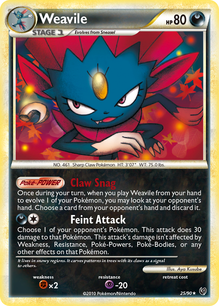 Weavile (25/90) [HeartGold & SoulSilver: Undaunted] | Exor Games Bridgewater