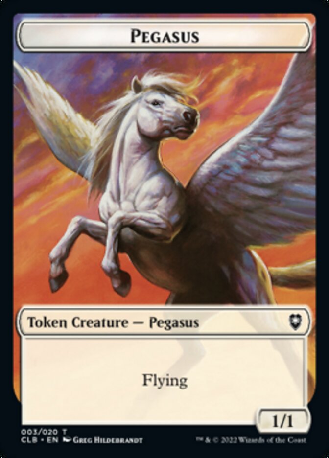 Pegasus Token [Commander Legends: Battle for Baldur's Gate Tokens] | Exor Games Bridgewater