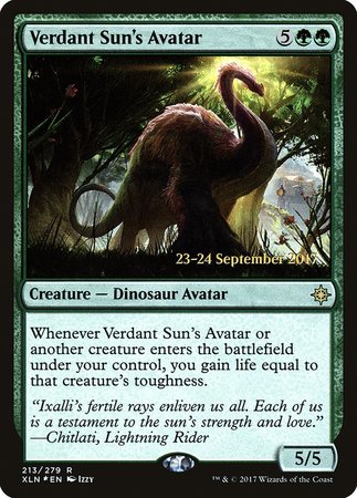 Verdant Sun's Avatar [Ixalan Promos] | Exor Games Bridgewater