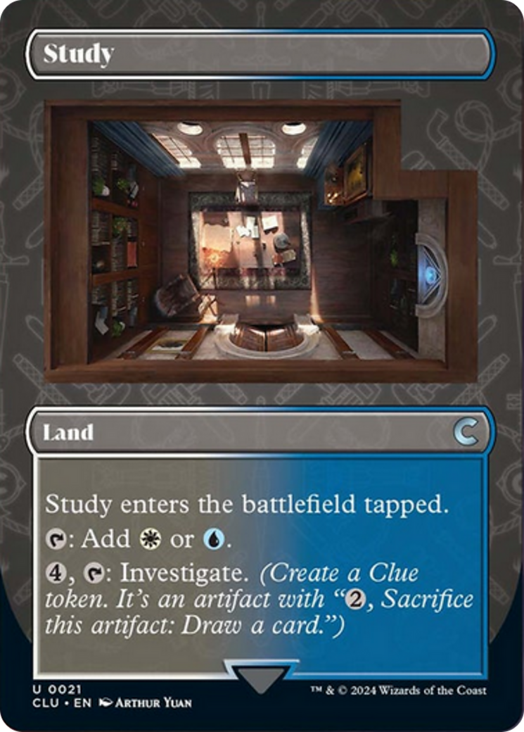 Study (Borderless) [Ravnica: Clue Edition] | Exor Games Bridgewater