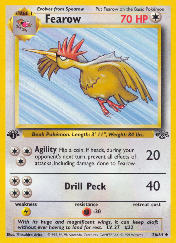 Fearow (36/64) [Jungle 1st Edition] | Exor Games Bridgewater