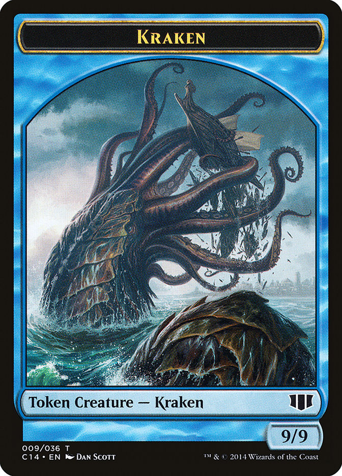 Kraken // Zombie (011/036) Double-sided Token [Commander 2014 Tokens] | Exor Games Bridgewater