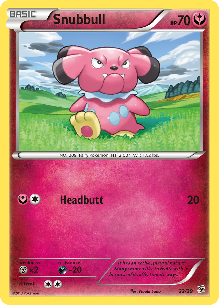 Snubbull (22/39) [XY: Kalos Starter Set] | Exor Games Bridgewater