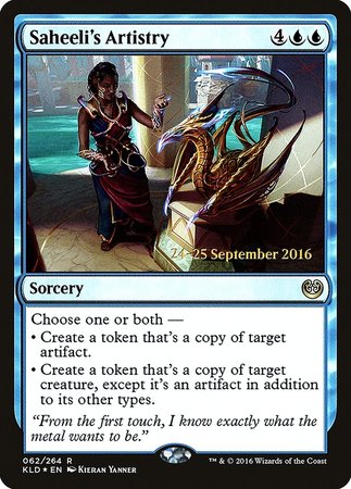 Saheeli's Artistry [Kaladesh Promos] | Exor Games Bridgewater