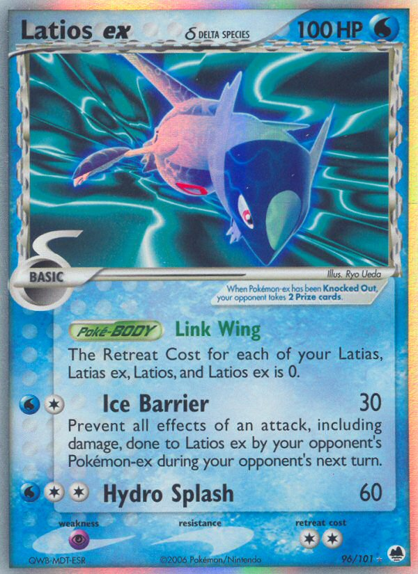 Latios ex (96/101) (Delta Species) [EX: Dragon Frontiers] | Exor Games Bridgewater