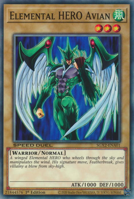 Elemental HERO Avian [SGX2-ENA01] Common | Exor Games Bridgewater