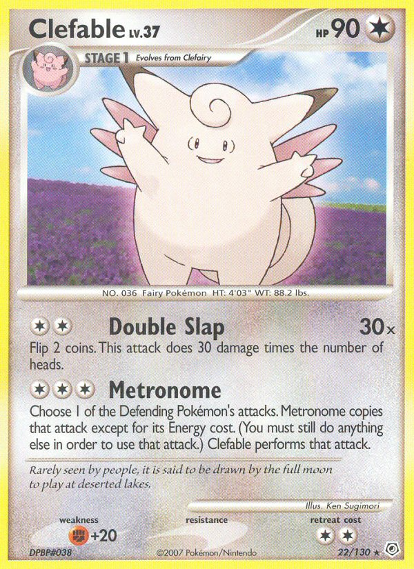 Clefable (22/130) [Diamond & Pearl: Base Set] | Exor Games Bridgewater