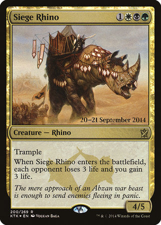 Siege Rhino [Khans of Tarkir Promos] | Exor Games Bridgewater